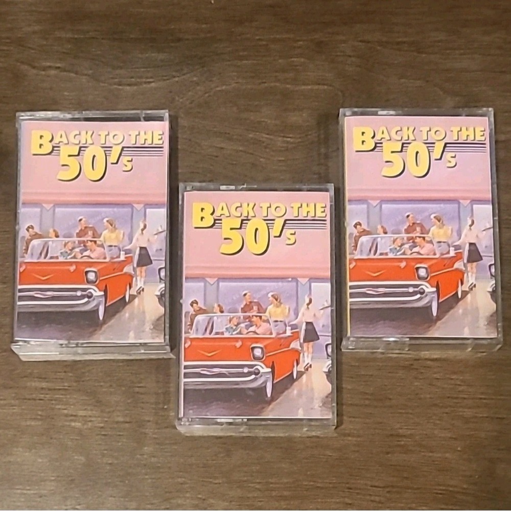 BMG Back To The 50's Cassette Tape Set 3pc Lot Oldies Retro 1993 Vintage